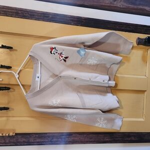 Beige Snowflake Cardigan